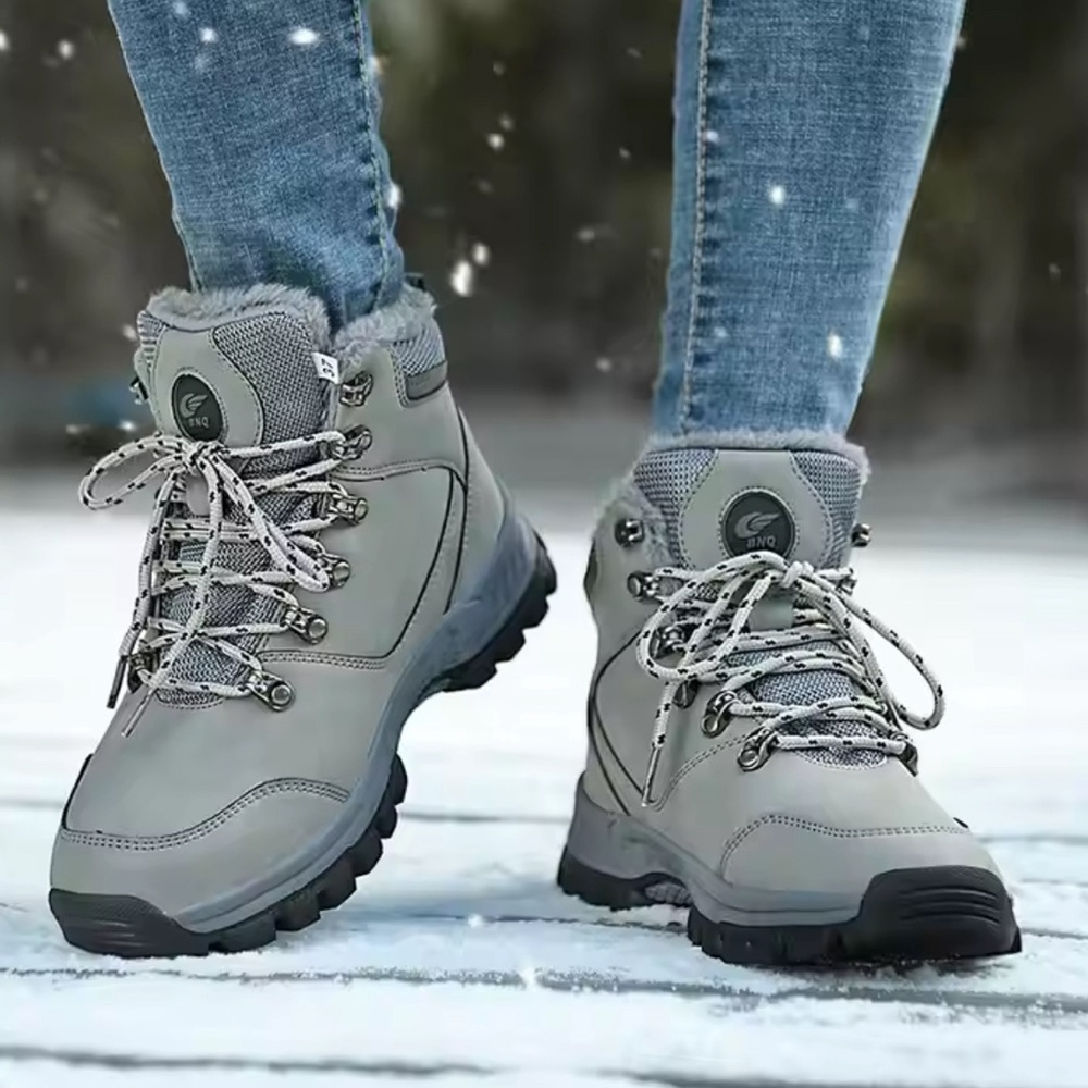 NRNHI Winter Snow Boots - Non Slip, Warm, Waterproof with Fur Lin…